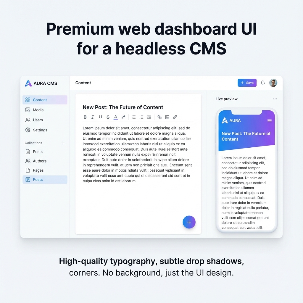 Versatil CMS Dashboard Preview